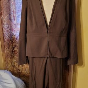 Brown power suit